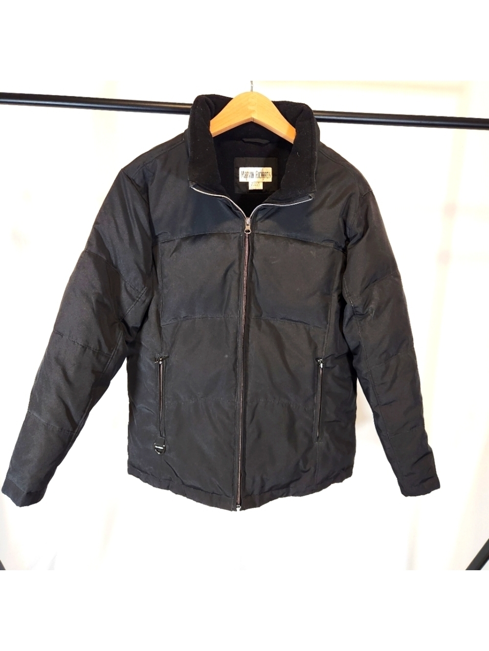 Marvin Richard Women's Medium Black Fleece Lined Puffer Coat Jacket
